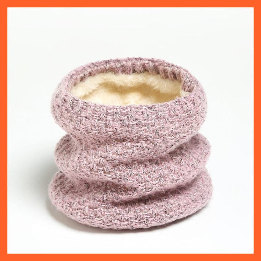 whatagift.com.au Men's Scarf Winter Women Men Solid Knitting Scarf | Thick Warm Velvet Ring High-Quality Muffler