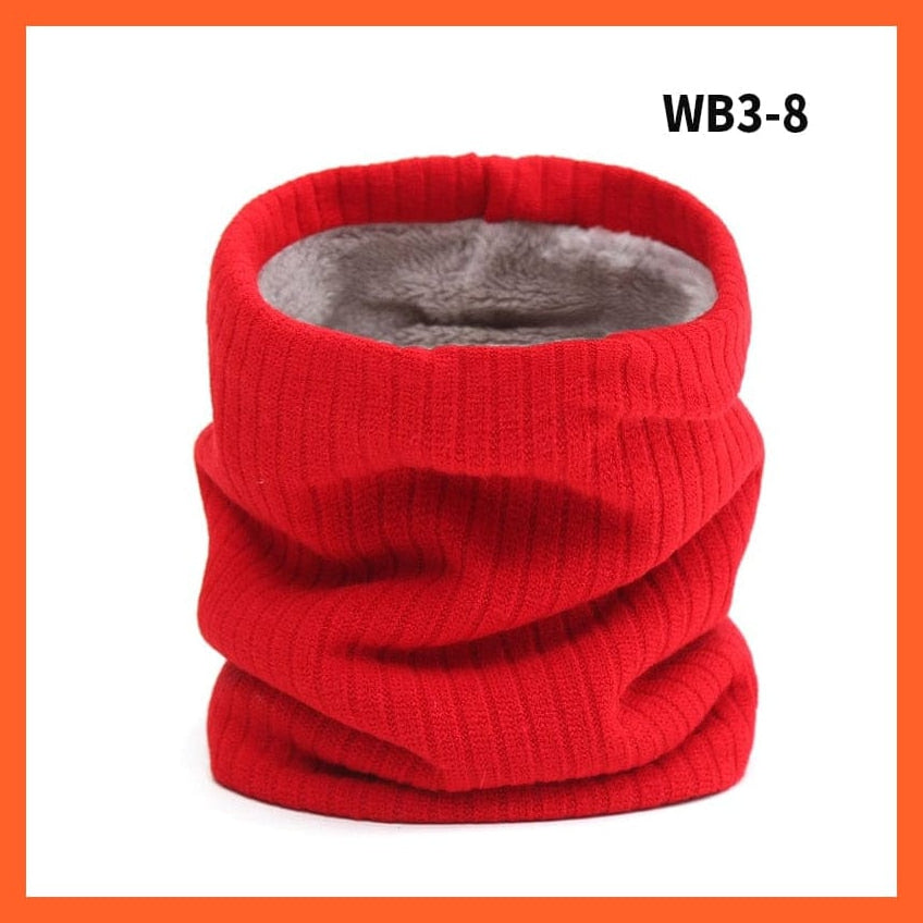 whatagift.com.au Men's Scarf Winter Women Men Solid Knitting Scarf | Thick Warm Velvet Ring High-Quality Muffler