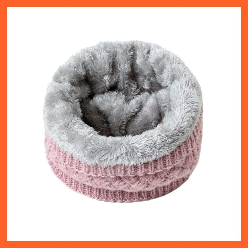whatagift.com.au Men's Scarf Winter Women Men Solid Knitting Scarf | Thick Warm Velvet Ring High-Quality Muffler