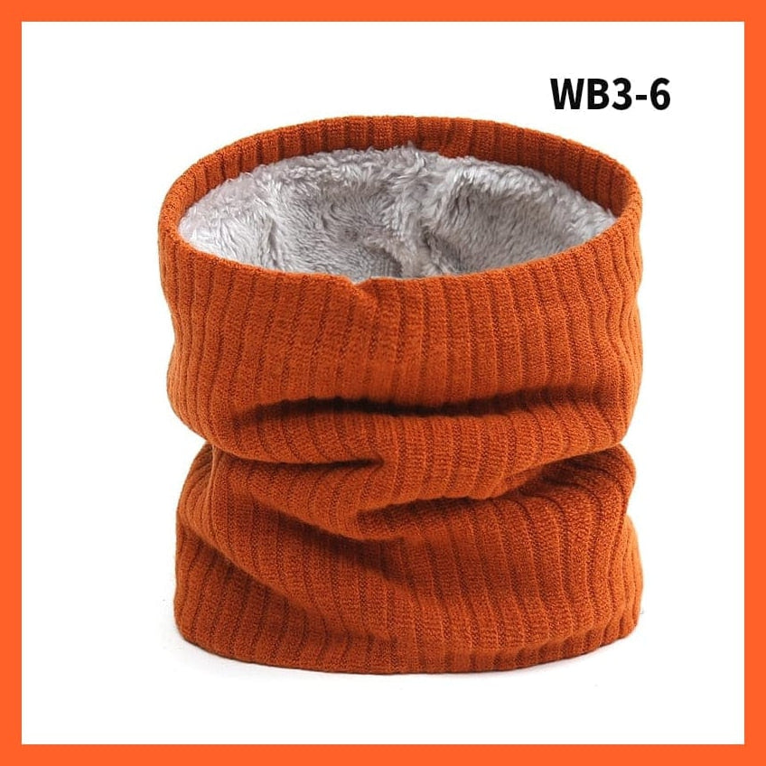 whatagift.com.au Men's Scarf Winter Women Men Solid Knitting Scarf | Thick Warm Velvet Ring High-Quality Muffler