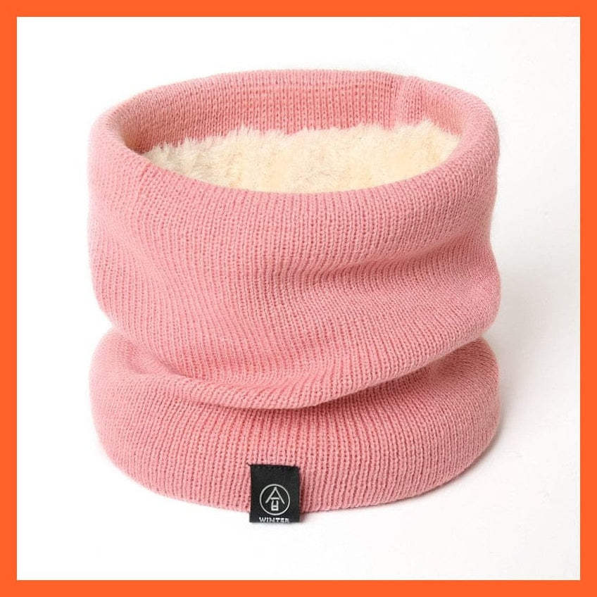 whatagift.com.au Men's Scarf Winter Women Men Solid Knitting Scarf | Thick Warm Velvet Ring High-Quality Muffler