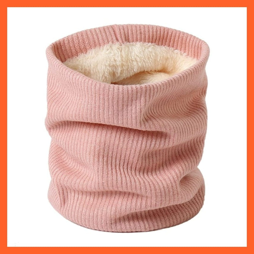 whatagift.com.au Men's Scarf Winter Women Men Solid Knitting Scarf | Thick Warm Velvet Ring High-Quality Muffler