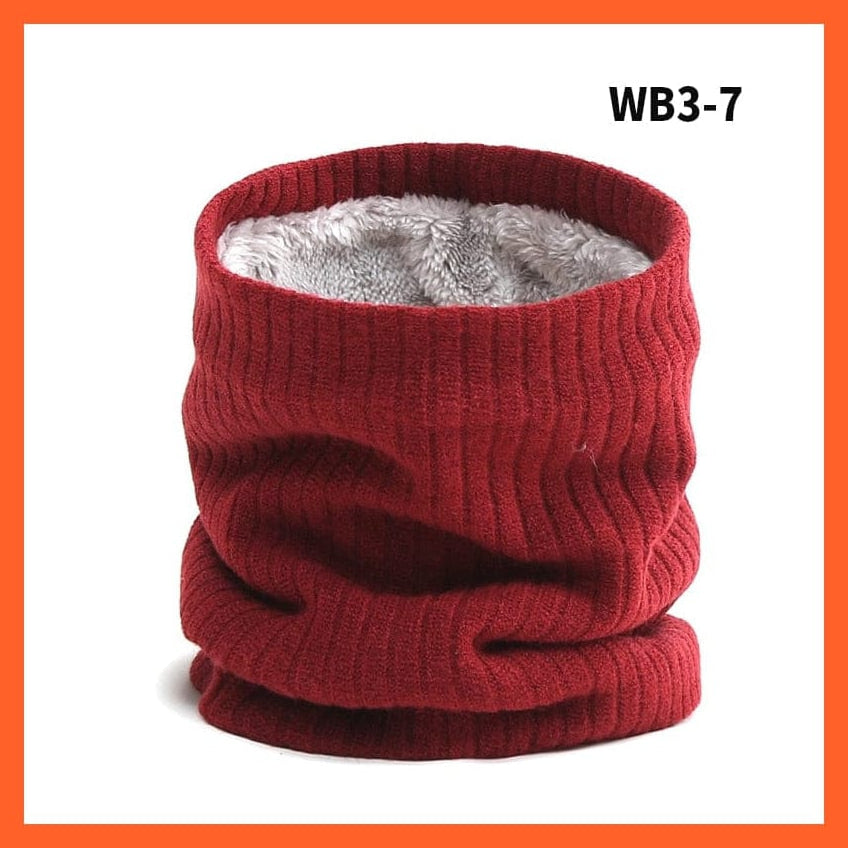 whatagift.com.au Men's Scarf Winter Women Men Solid Knitting Scarf | Thick Warm Velvet Ring High-Quality Muffler