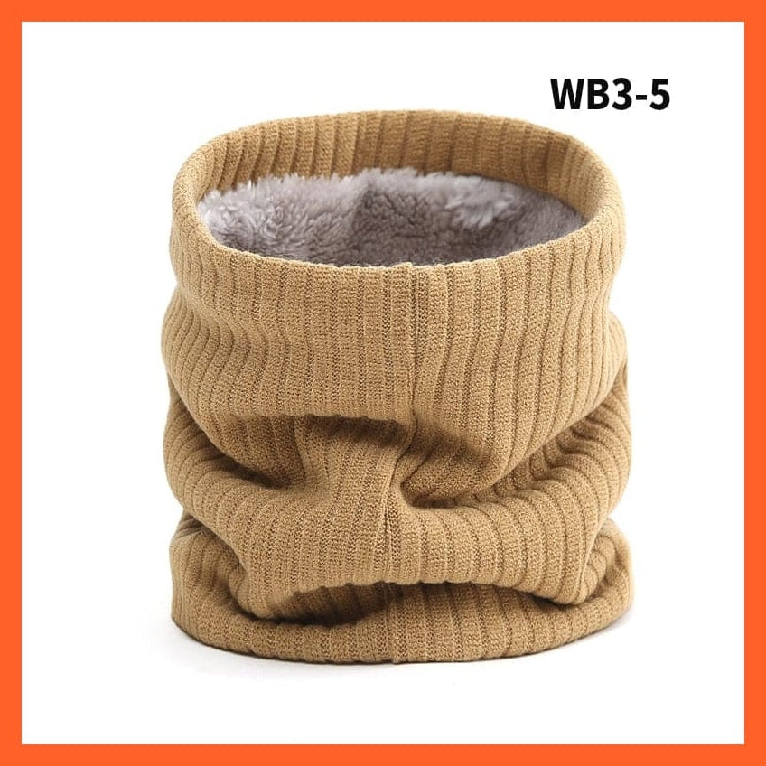 whatagift.com.au Men's Scarf Winter Women Men Solid Knitting Scarf | Thick Warm Velvet Ring High-Quality Muffler