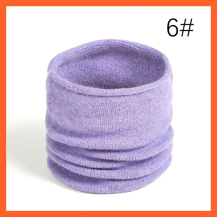 whatagift.com.au Men's Scarf Winter Women Men Solid Knitting Scarf | Thick Warm Velvet Ring High-Quality Muffler