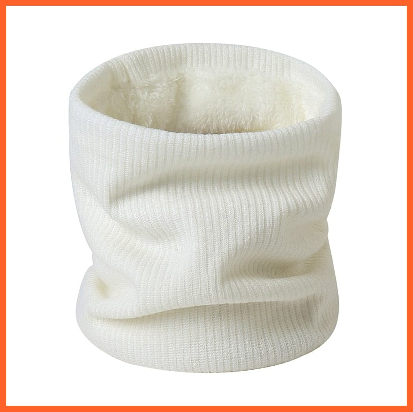whatagift.com.au Men's Scarf WJ74-3 Winter Women Men Solid Knitting Scarf | Thick Warm Velvet Ring High-Quality Muffler