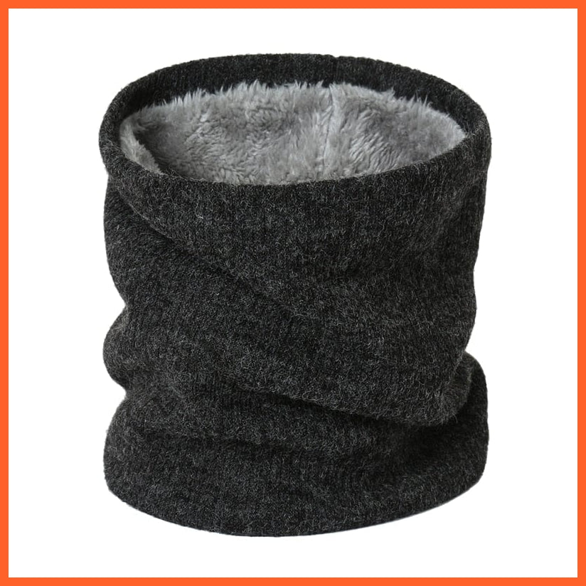 whatagift.com.au Men's Scarf WJ74-8 Copy of Winter Women Men Solid Knitting Scarf | Thick Warm Velvet Ring High-Quality Muffler