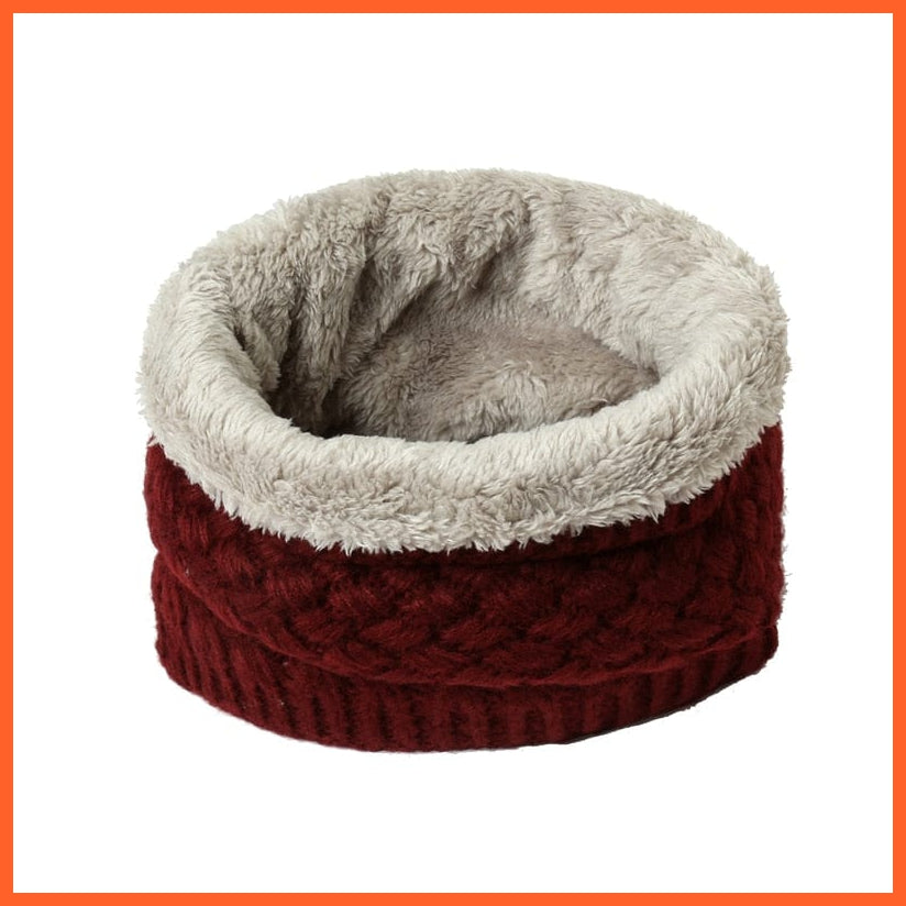 whatagift.com.au Men's Scarf WJ75-1 Winter Women Men Solid Knitting Scarf | Thick Warm Velvet Ring High-Quality Muffler