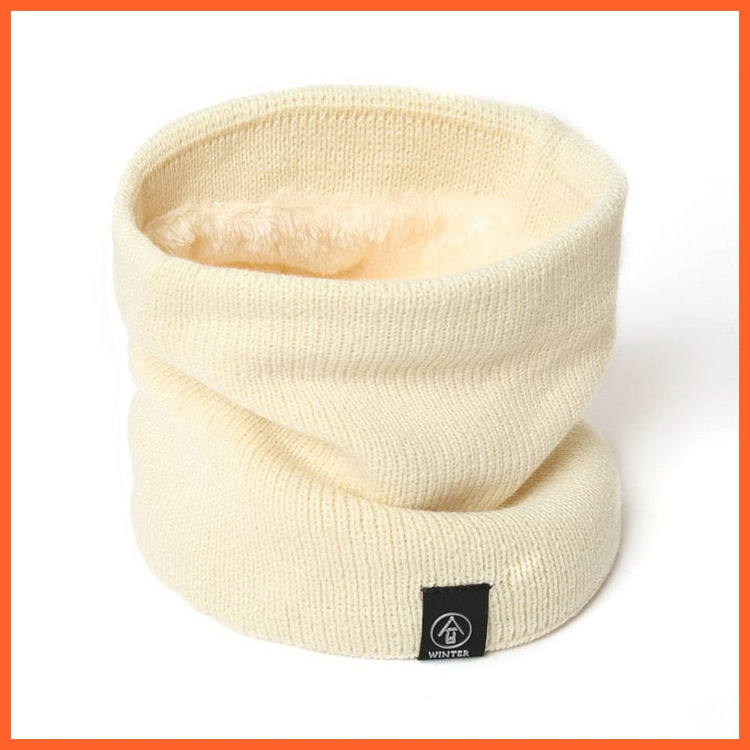 whatagift.com.au Men's Scarf WJ99-12 Copy of Winter Women Men Solid Knitting Scarf | Thick Warm Velvet Ring High-Quality Muffler