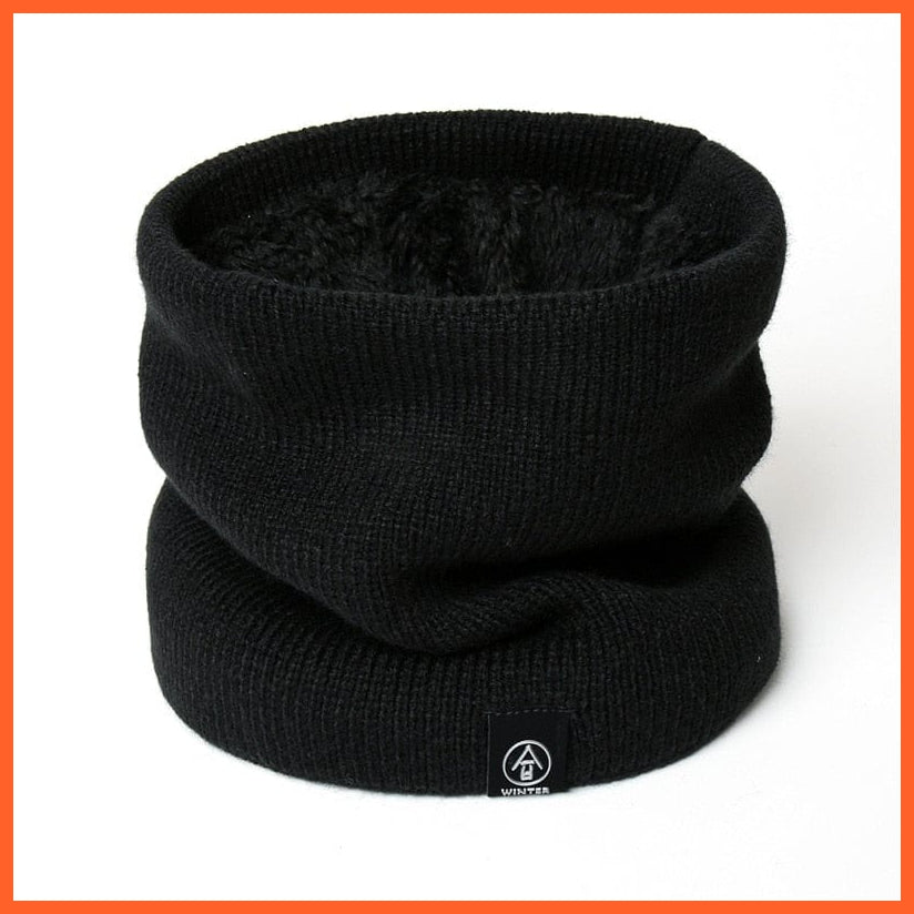 whatagift.com.au Men's Scarf WJ99-2 Copy of Winter Women Men Solid Knitting Scarf | Thick Warm Velvet Ring High-Quality Muffler