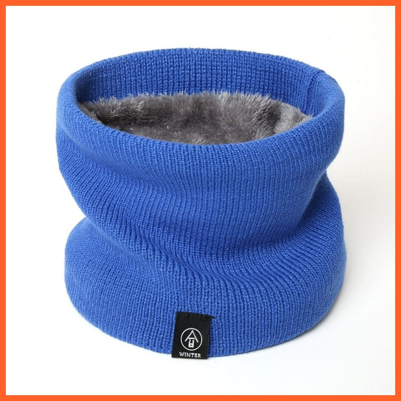 whatagift.com.au Men's Scarf WJ99-8 Copy of Winter Women Men Solid Knitting Scarf | Thick Warm Velvet Ring High-Quality Muffler