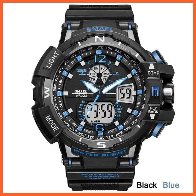 Sport Watch Mens Led Digital Quartz Wrist Watches | Men'S Chronograph Dual Display Top Brand Luxury Digital Watches | whatagift.com.au.