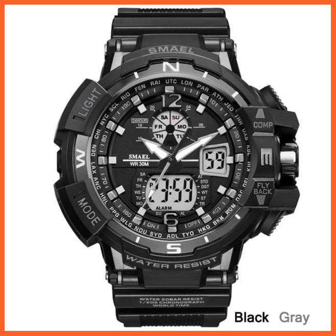 Sport Watch Mens Led Digital Quartz Wrist Watches | Men'S Chronograph Dual Display Top Brand Luxury Digital Watches | whatagift.com.au.