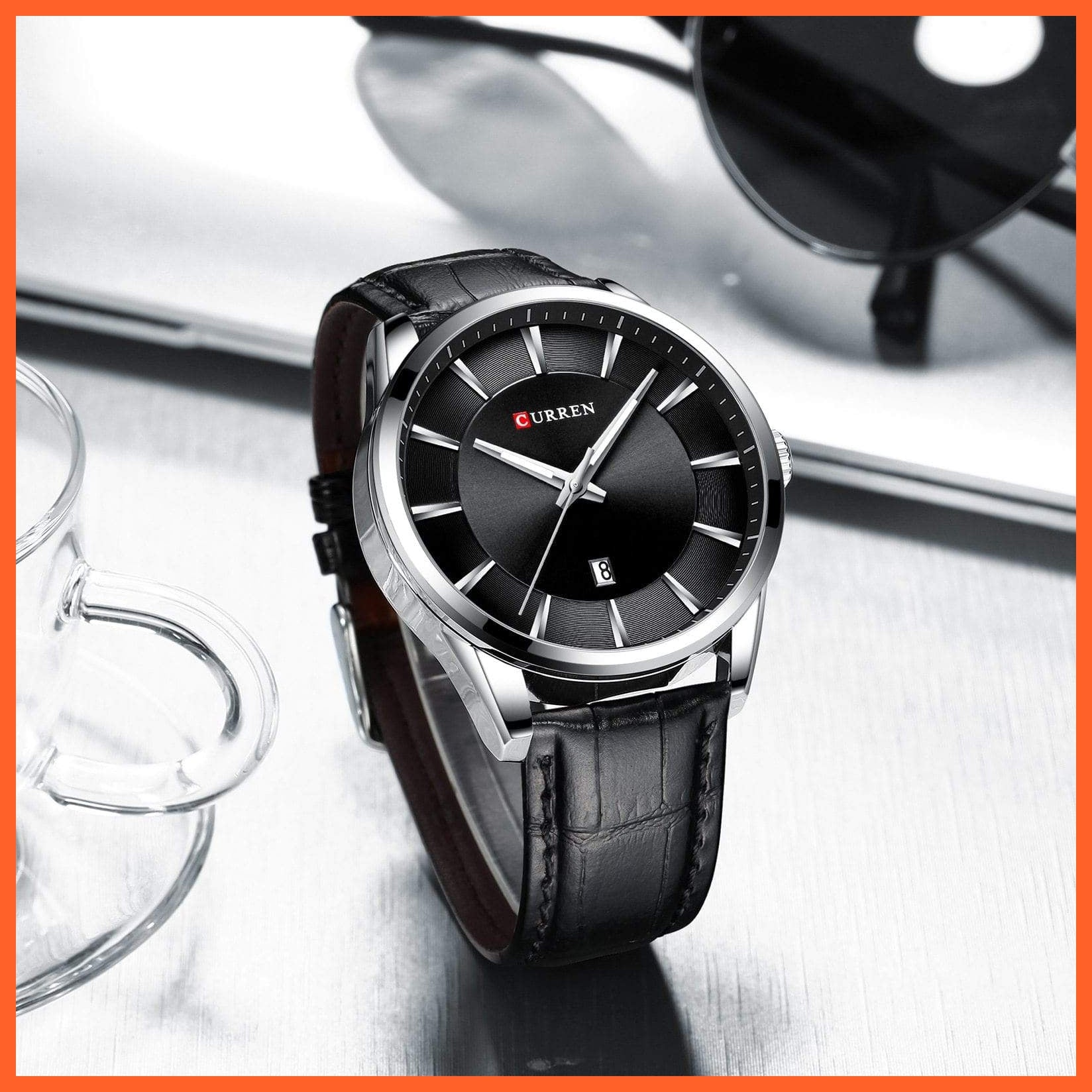Casual Fashion Quartz Watches For Men | Leather Strap Wristwatches Luxury Brand Business Style Mens Watches | whatagift.com.au.