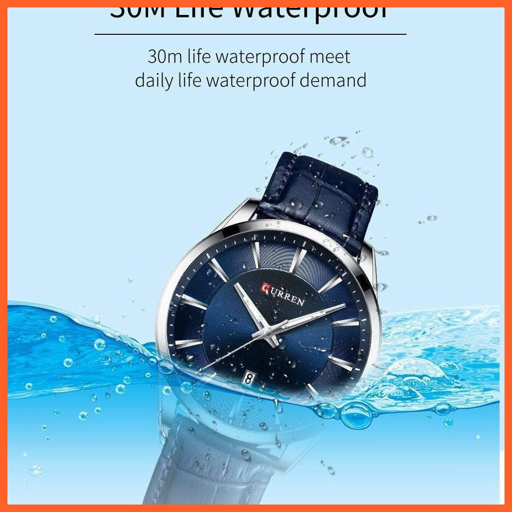 Casual Fashion Quartz Watches For Men | Leather Strap Wristwatches Luxury Brand Business Style Mens Watches | whatagift.com.au.