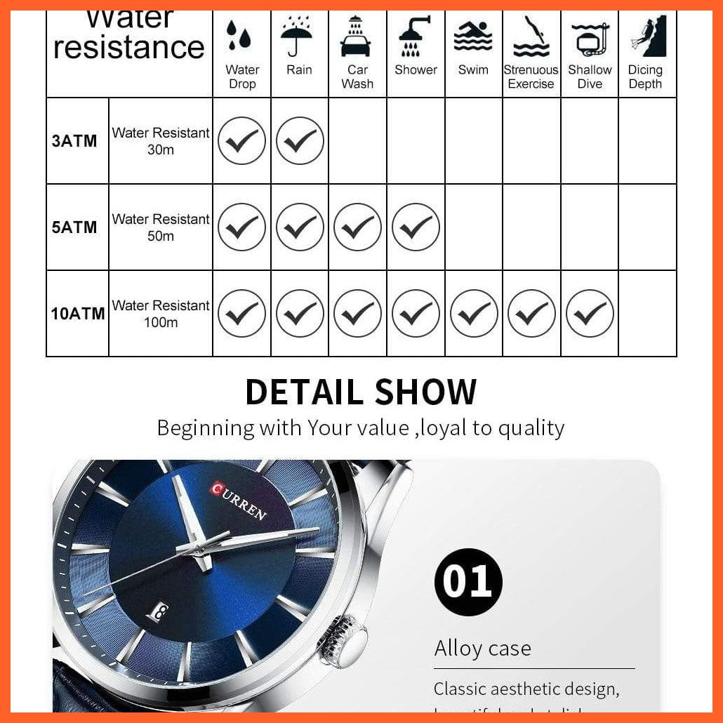 Casual Fashion Quartz Watches For Men | Leather Strap Wristwatches Luxury Brand Business Style Mens Watches | whatagift.com.au.