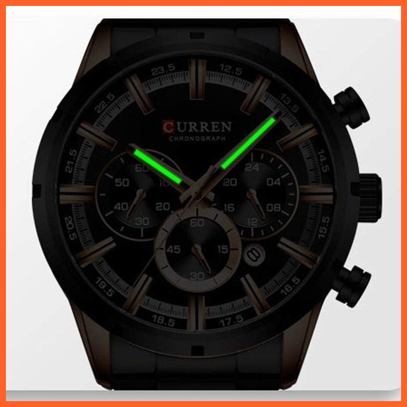 New Fashion Men'S Watches With Stainless Steel | Top Brand Luxury Waterproof Sports Chronograph Quartz Mens Watch | whatagift.com.au.