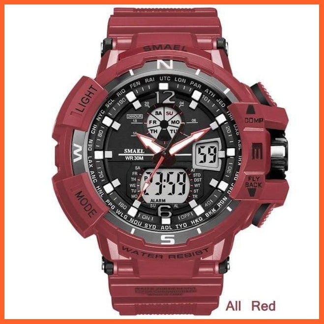 Sport Watch Mens Led Digital Quartz Wrist Watches | Men'S Chronograph Dual Display Top Brand Luxury Digital Watches | whatagift.com.au.