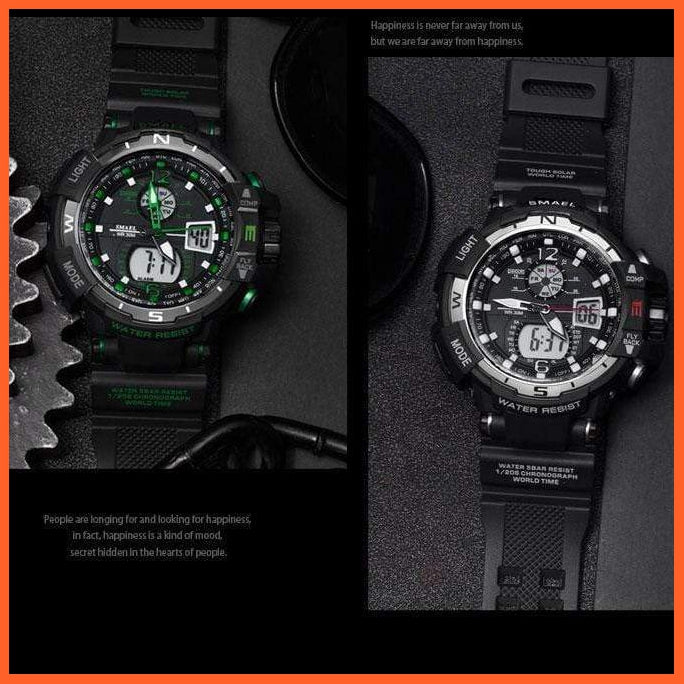 Sport Watch Mens Led Digital Quartz Wrist Watches | Men'S Chronograph Dual Display Top Brand Luxury Digital Watches | whatagift.com.au.