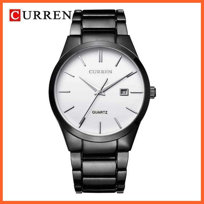 Fashion Simple Watch Slim Steel Strap Waterproof Watch For Men | Quartz Stainless Steel Business Wrist Watches | whatagift.com.au.