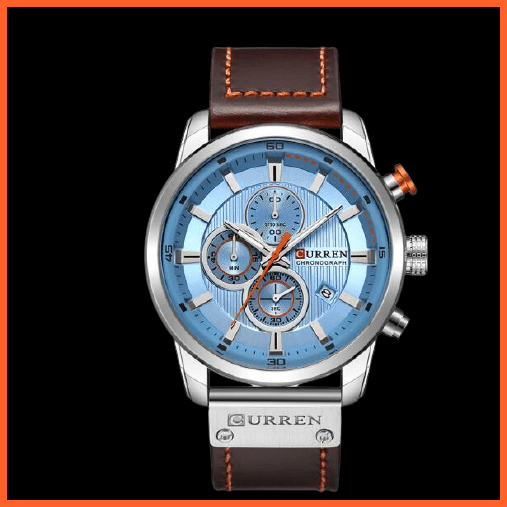 Branded Watch Men'S Leather Sports Watches | Men'S Army Military Quartz Wristwatch Chronograph Watches | whatagift.com.au.