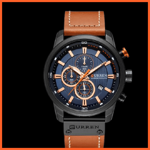 Branded Watch Men'S Leather Sports Watches | Men'S Army Military Quartz Wristwatch Chronograph Watches | whatagift.com.au.
