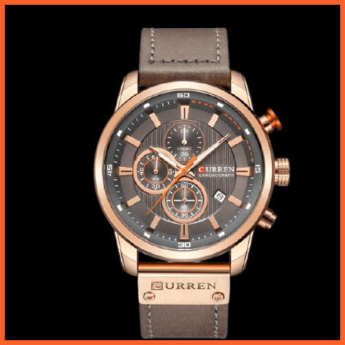 Branded Watch Men'S Leather Sports Watches | Men'S Army Military Quartz Wristwatch Chronograph Watches | whatagift.com.au.