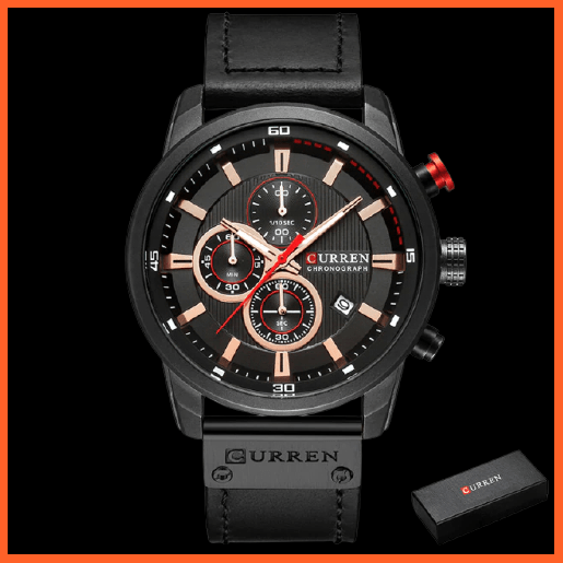 Branded Watch Men'S Leather Sports Watches | Men'S Army Military Quartz Wristwatch Chronograph Watches | whatagift.com.au.