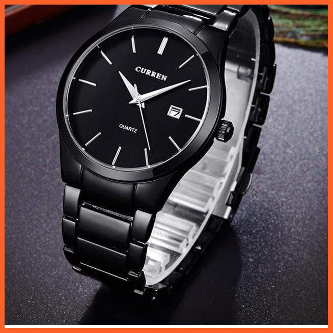 Fashion Simple Watch Slim Steel Strap Waterproof Watch For Men | Quartz Stainless Steel Business Wrist Watches | whatagift.com.au.