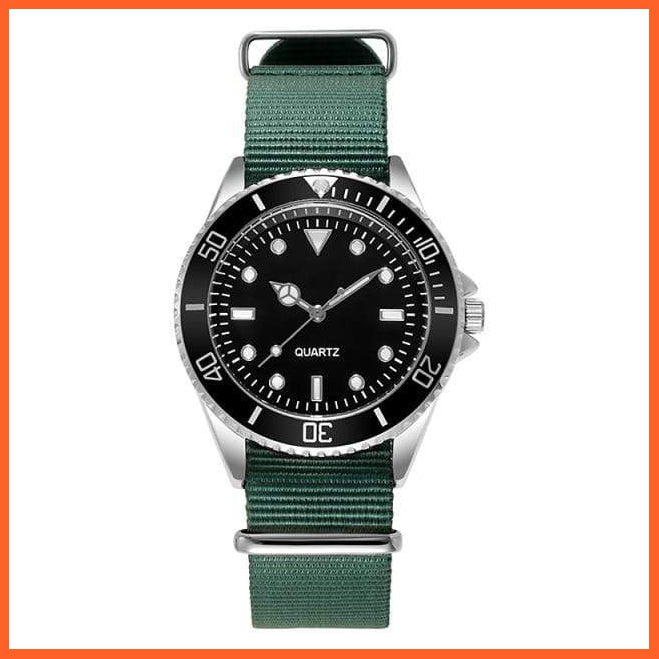 Mens Quartz Watch Removable Nylon Strap Classic Analog Spinning Dial Luminous Waterproof Wristwatches | whatagift.com.au.