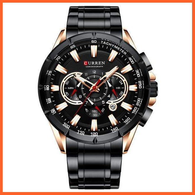 Men'S Watch Top Luxury Brand Big Dial Blue Quartz |  Men Watches Chronograph Sport  Man Stainless Steel Wristwatch | whatagift.com.au.