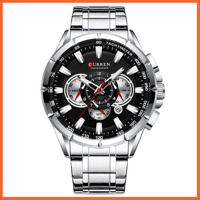 Men'S Watch Top Luxury Brand Big Dial Blue Quartz |  Men Watches Chronograph Sport  Man Stainless Steel Wristwatch | whatagift.com.au.
