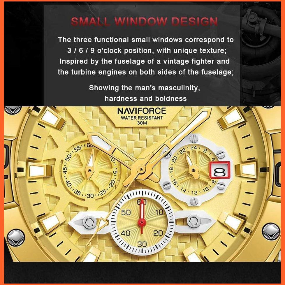 Men'S Watches Luxury Gold Business Classic Quartz | Mens Business Analog Chronograph Sport Waterproof Steel Band Wristwatches | whatagift.com.au.