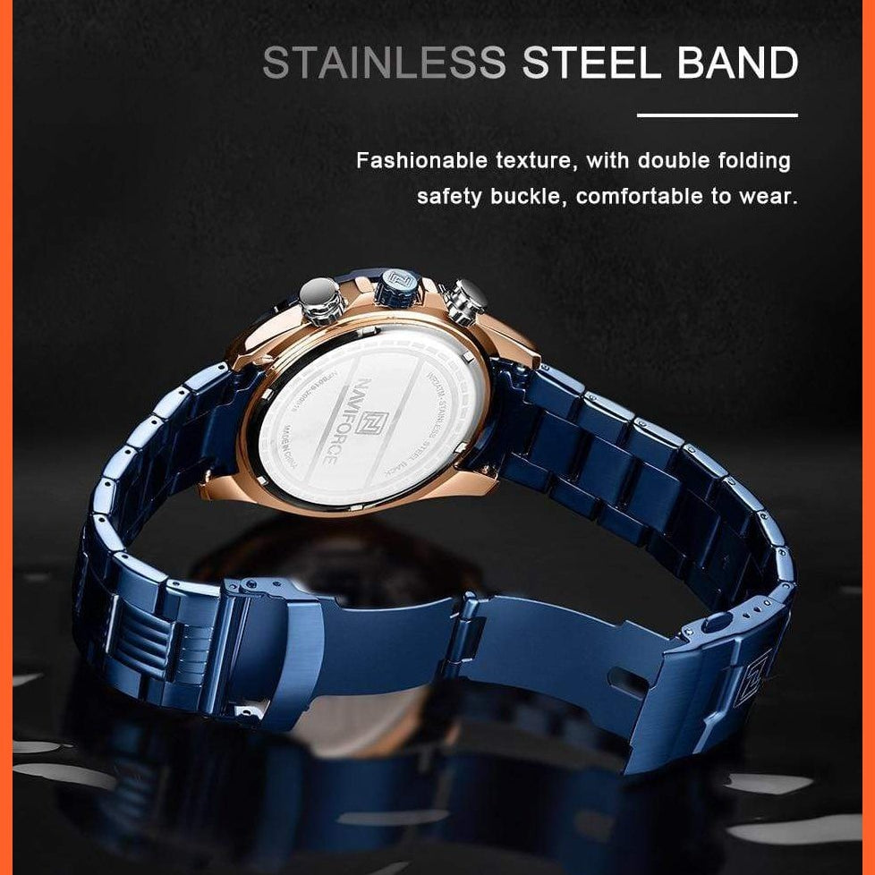 Men'S Watches Luxury Gold Business Classic Quartz | Mens Business Analog Chronograph Sport Waterproof Steel Band Wristwatches | whatagift.com.au.
