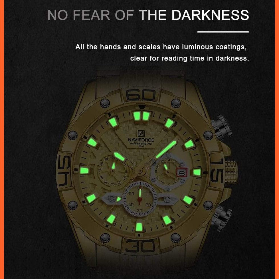 Men'S Watches Luxury Gold Business Classic Quartz | Mens Business Analog Chronograph Sport Waterproof Steel Band Wristwatches | whatagift.com.au.