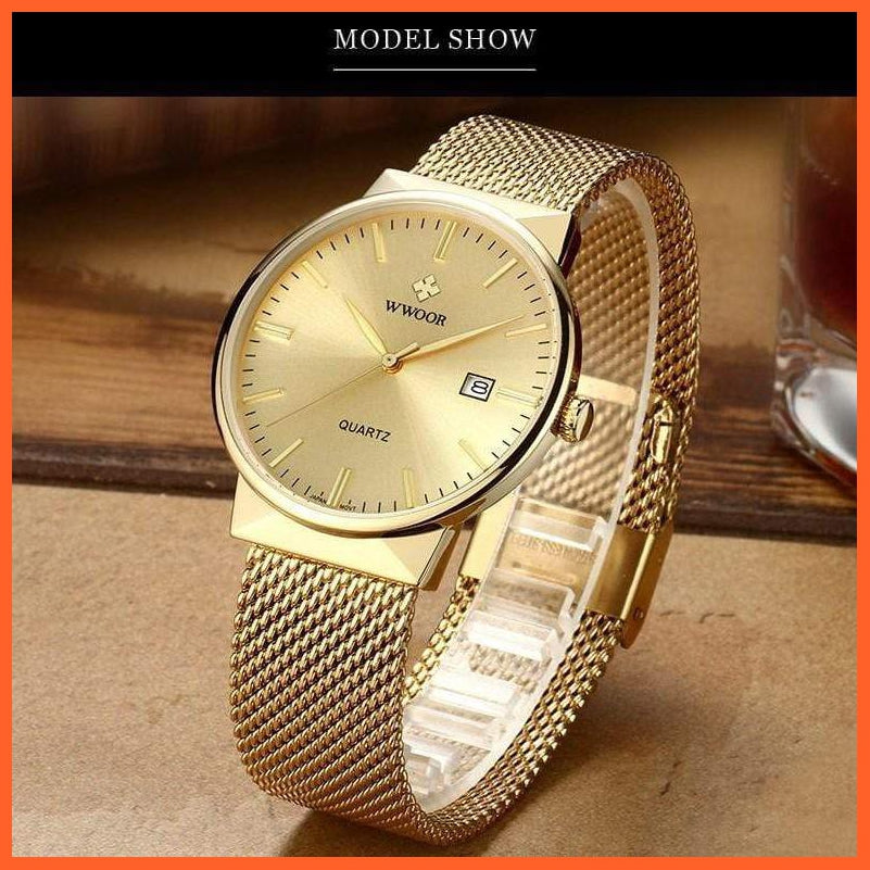 Gold slim hotsell watches