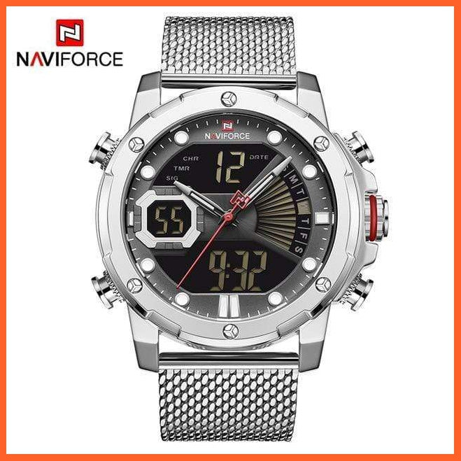 Mens Sport Watches Luxury Gold Quartz | Mens Steel Strap Waterproof Military Digital Wrist Watch | whatagift.com.au.