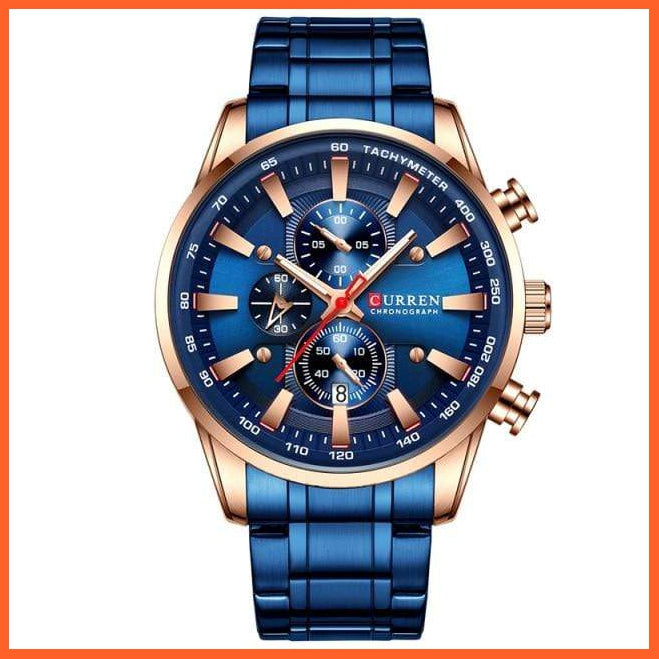 New Watches For Men Top Luxury Brand Quartz Men’S Watch Sport Waterproof Wrist Watches Chronograph Watches | whatagift.com.au.
