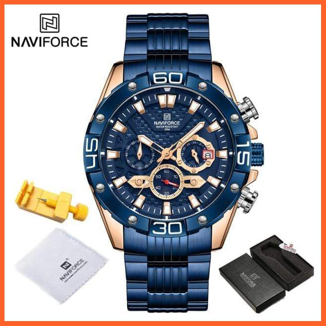 Men'S Watches Luxury Gold Business Classic Quartz | Mens Business Analog Chronograph Sport Waterproof Steel Band Wristwatches | whatagift.com.au.