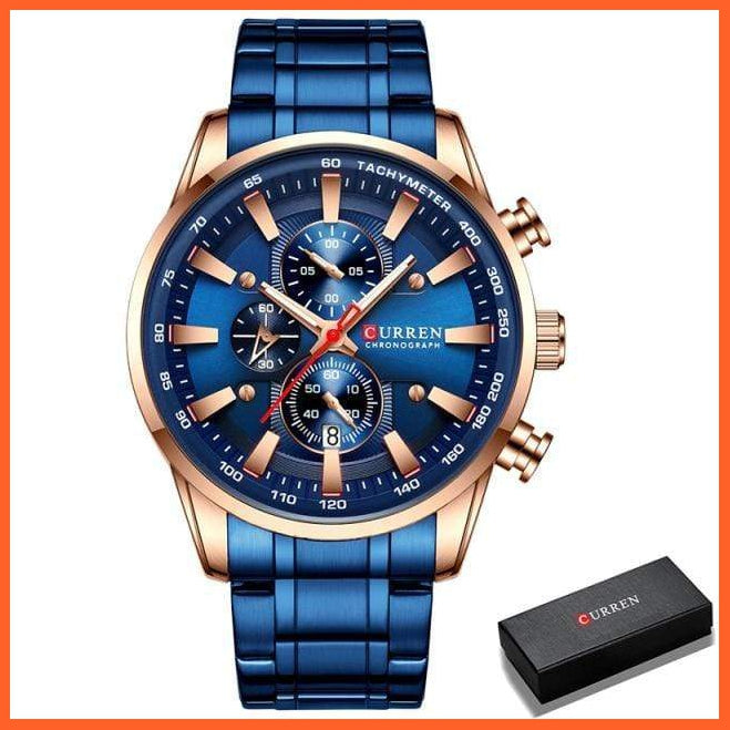 New Watches For Men Top Luxury Brand Quartz Men’S Watch Sport Waterproof Wrist Watches Chronograph Watches | whatagift.com.au.