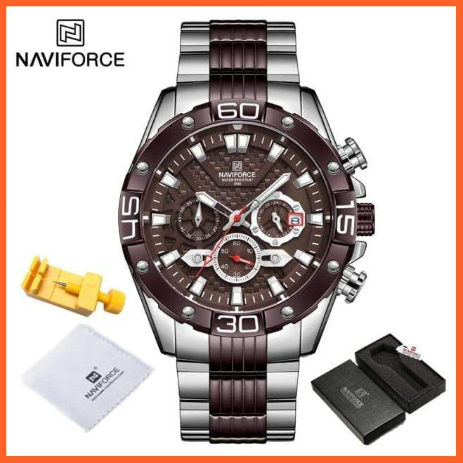 Men'S Watches Luxury Gold Business Classic Quartz | Mens Business Analog Chronograph Sport Waterproof Steel Band Wristwatches | whatagift.com.au.