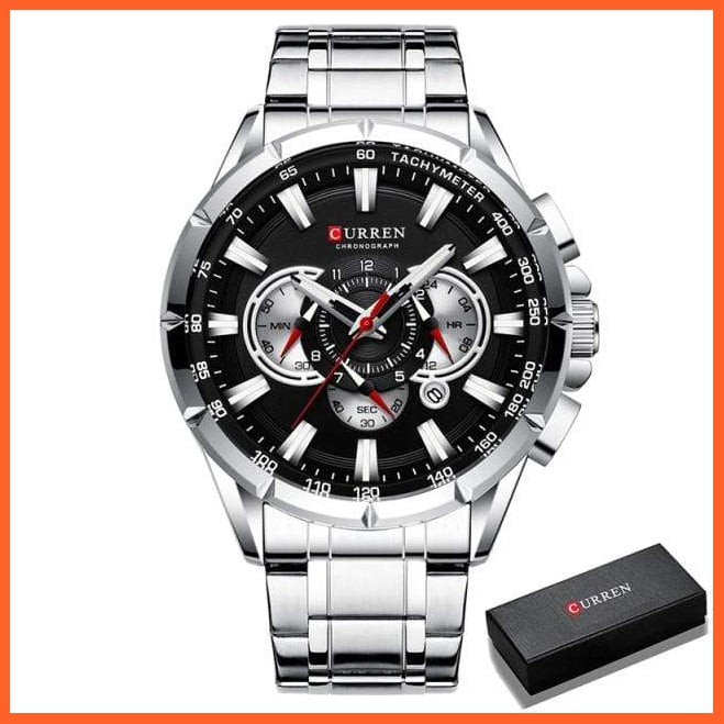 Men'S Watch Top Luxury Brand Big Dial Blue Quartz |  Men Watches Chronograph Sport  Man Stainless Steel Wristwatch | whatagift.com.au.