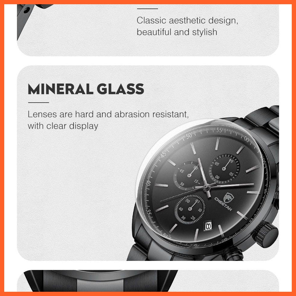 Watches For Men Top Brand Luxury Fashion Business Quartz Men’S Wristwatch Stainless Steel Waterproof Sports Watches | whatagift.com.au.