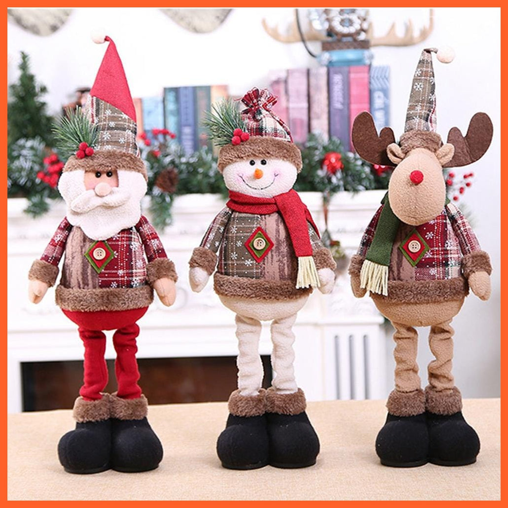 whatagift.com.au Merry Christmas Decorations For Home Santa Claus | Snowman Doll Christmas Ornaments