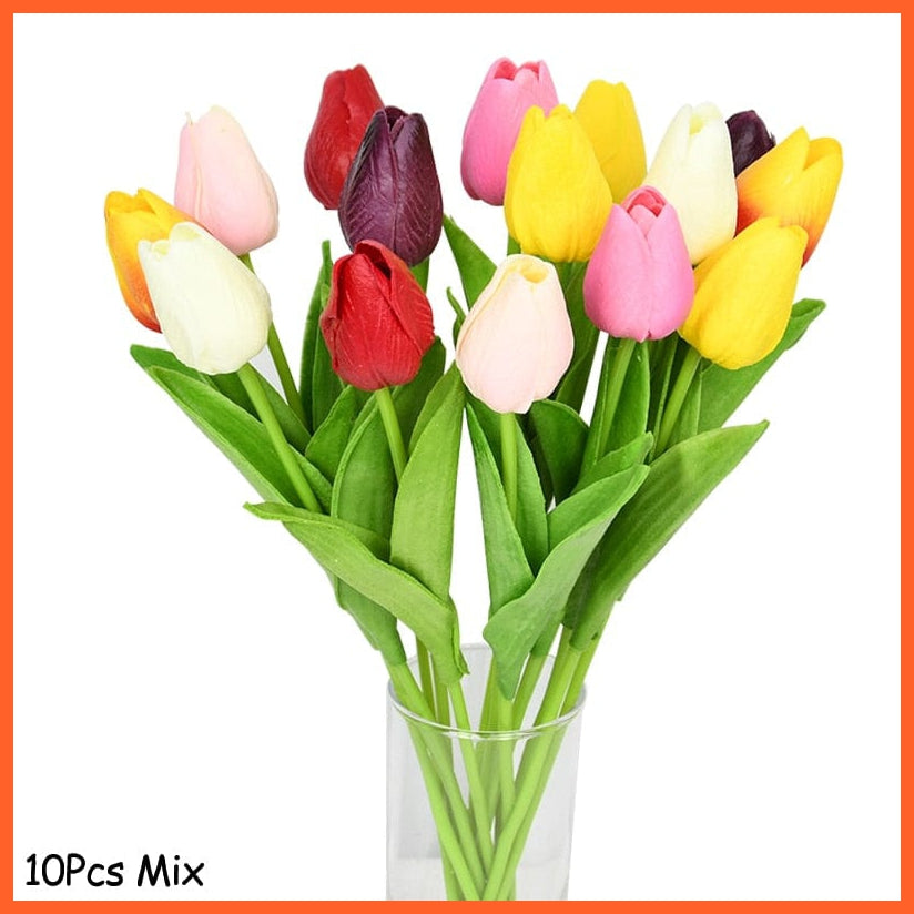 whatagift.com.au Mix1 10PCS Tulip Artificial Flower for Wedding Decoration Home Decore