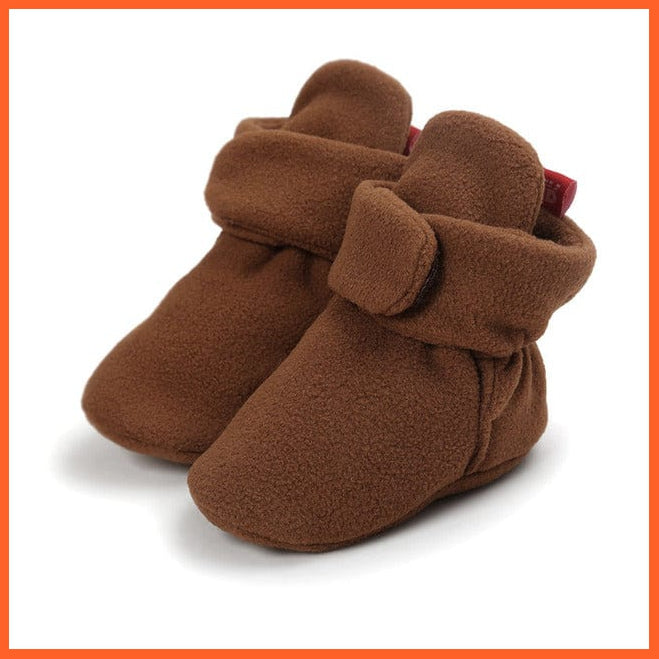 whatagift.com.au Model 6 / 1 Unisex Baby Newborn Faux Fleece Warm Infant Toddler Crib Shoes