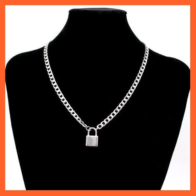 whatagift.com.au model7 small lock Copy of Stainless Steel Double Layer Key Lock Necklace