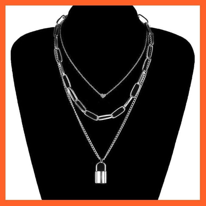 whatagift.com.au model9 small lock Copy of Stainless Steel Double Layer Key Lock Necklace