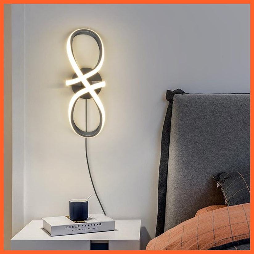 whatagift.com.au Modern Minimalist Music Symbol Wall Lamps | LED Indoor black white Lamp Aisle Lighting decoration