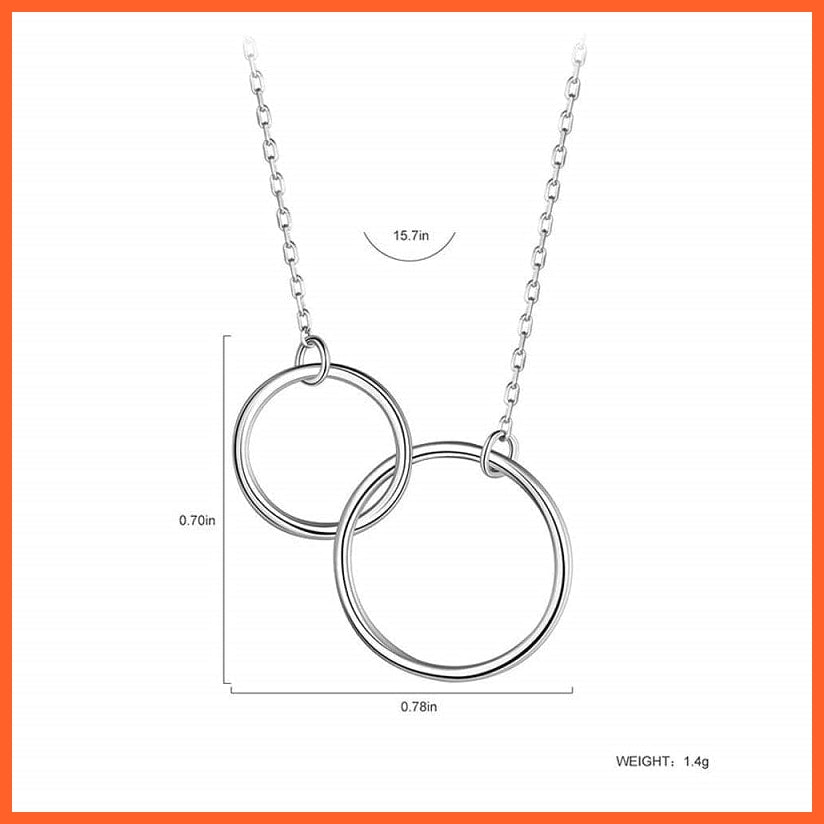 whatagift.com.au Mother Daughter Pendant Necklace For Women | Mother's Day Gift Two Interlocking Infinity Circles Pendant